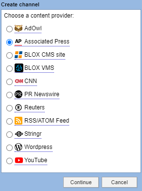 Syndication Channels